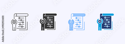 Refine Program Icon Set Color Multiple Style Collection Element For Design