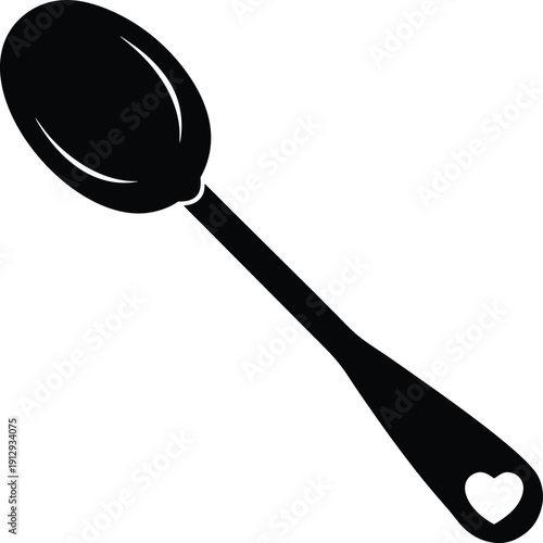 spoon on white background
