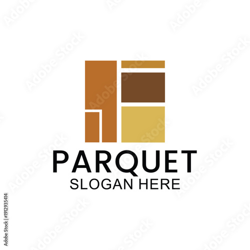 set of wooden floor logo design, house floor logo, ceramic pattern logo, wooden parquet floor logo. Wooden house and wooden furniture vector template.