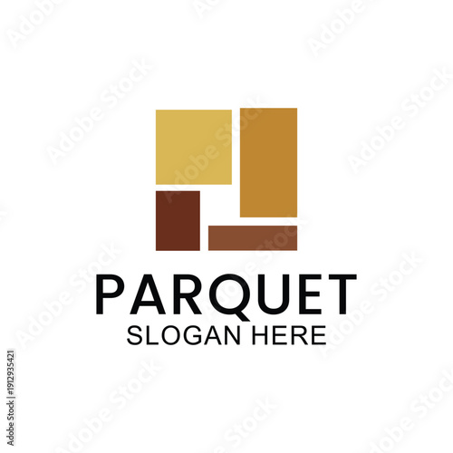 set of wooden floor logo design, house floor logo, ceramic pattern logo, wooden parquet floor logo. Wooden house and wooden furniture vector template.