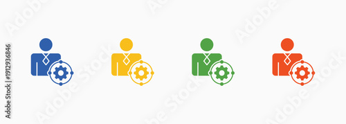 Self Development Icon Set Color Multiple Style Collection Element For Design