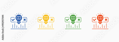 Quiz Icon Set Color Multiple Style Collection Element For Design
