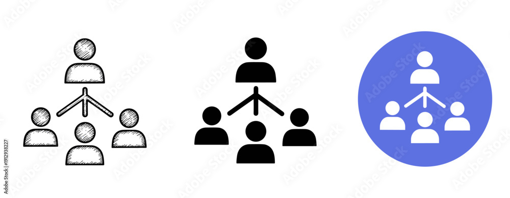 Fototapeta premium Teamwork and collaboration icons set on white background