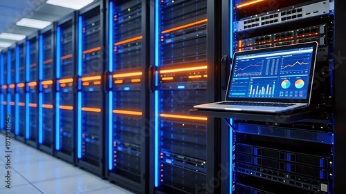 Wallpaper Mural server room with rack servers Torontodigital.ca