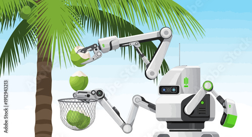 Smart Home Assistant Speaker Emitting Wi-Fi Signal, Modern Technology Concept Illustration on Light Gradient Background