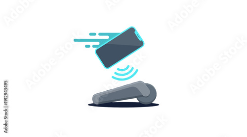 Contactless Mobile Payment Concept – NFC Tap to Pay Illustration