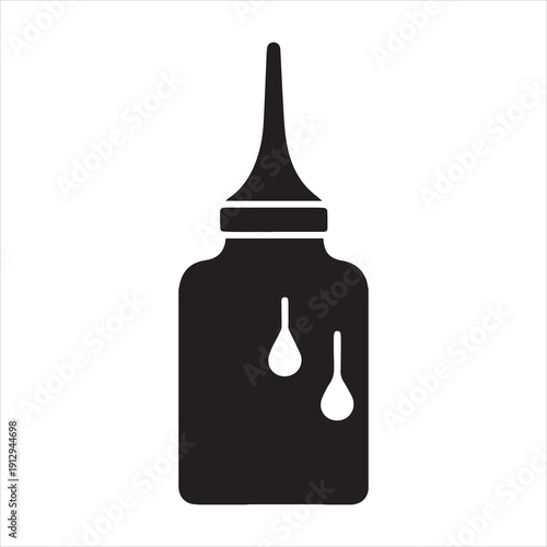 White Glue silhouette vector art Illustration