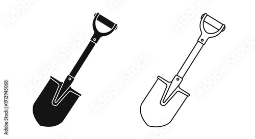 Shovel, spade, gardening tools, digging tools, garden shovel, digging shovel, shovel tool, Vector