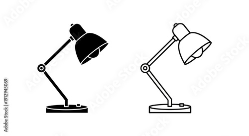 Desk lamps, office lighting, modern desk lamp, study lamp, home office lighting, table lamp Vector