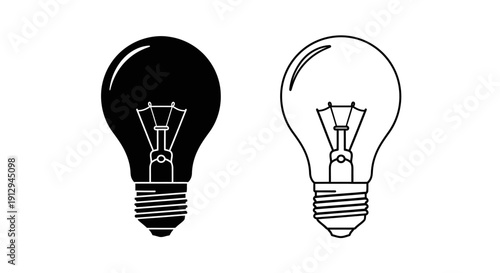Light bulb ideas, creativity, innovation, and insight concepts for design projects Vector