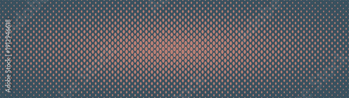 Boho scale halftone pattern faded elliptical texture ultra wide 32:9 aspect ratio pale brown vector abstract background. Bohemian vintage styled half tone panoramic format fancy graphical abstraction