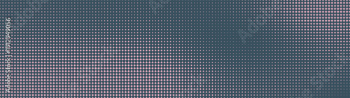 Circular grid halftone pattern smooth blurred texture ultra wide 32:9 aspect ratio pale pink blue vector abstract background. Half tone ultrawide format retro styled 80s dotted design abstraction