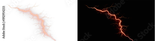 Принти на полотні Red lightning bolts PNG