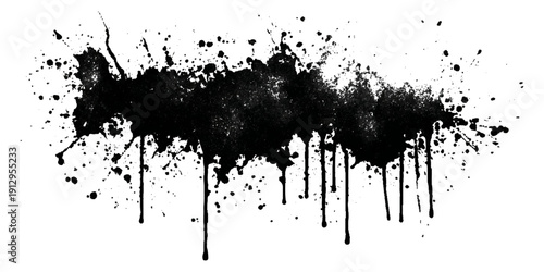 Decorative grungy brush stroke texture. grunge rough splat shapes dirty ink stains and abstract artistic background design.