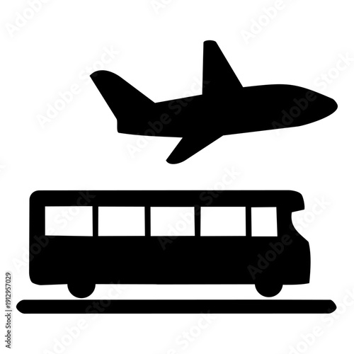 Airplane Icon – Simple Flight and Travel Symbol
飛行機アイコン（シンプルなフライトシンボル）