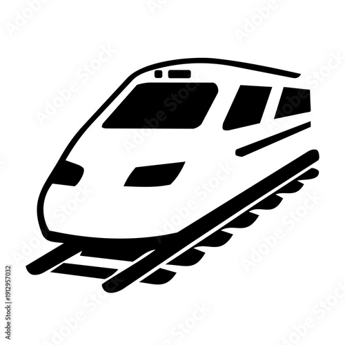 Train Icon – Simple Railway Transportation Symbol
電車アイコン（シンプルな鉄道シンボル）