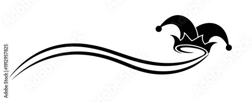 Jester hat graphic design element for creative projects