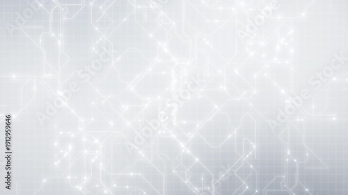 Artificial intelligence cyberspace background with abstract white lines, high tech digital communication network, micro processor chips, motherboard pattern, futuristic engineering concept