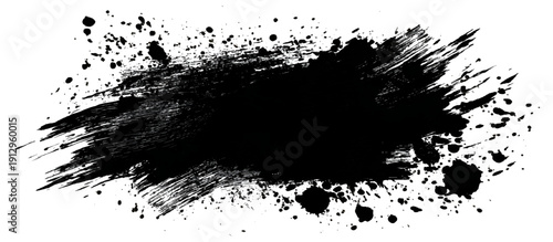 Decorative grungy brush stroke texture. grunge rough splat shapes dirty ink stains and abstract artistic background design.