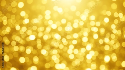 Golden bokeh light background with blurred yellow circles