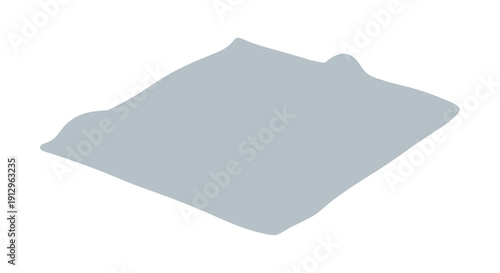 A gray spray bottle on a flat surface viewed from above in a simple illustration