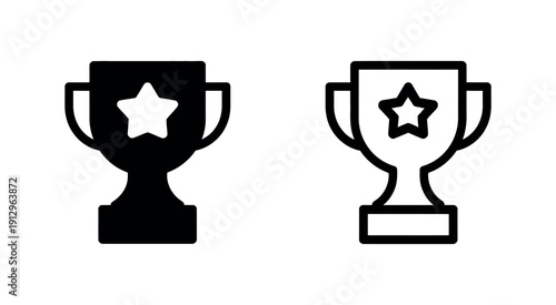 Trophy Icon Vector, Cup Symbol Illustration