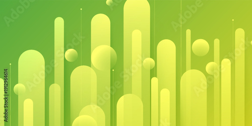 Green Abstract Diagonal Background With Geometric Shapes, Soft Gradient, Modern Pattern And Texture