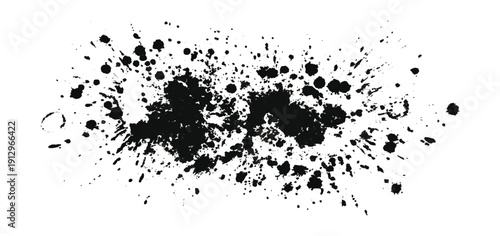 Decorative grungy brush stroke texture. grunge rough splat shapes dirty ink stains and abstract artistic background design.