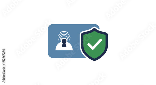 Green Shield with Checkmark and Person Icon.