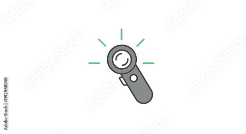 Magnifying glass with light effect.