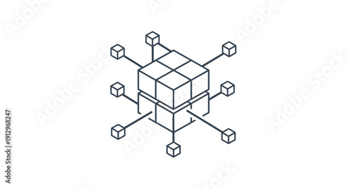 Network cube connection structure diagram.