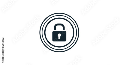Padlock Icon Security Symbol Locked Protection.
