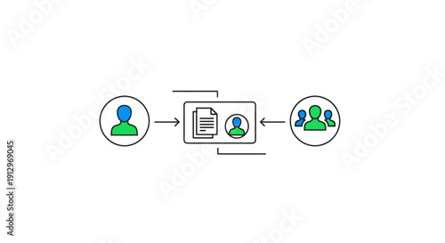 Simple Business Process Diagram Illustration.
