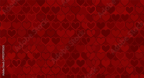 Abstract red heart pattern design for romantic love concepts and backgrounds