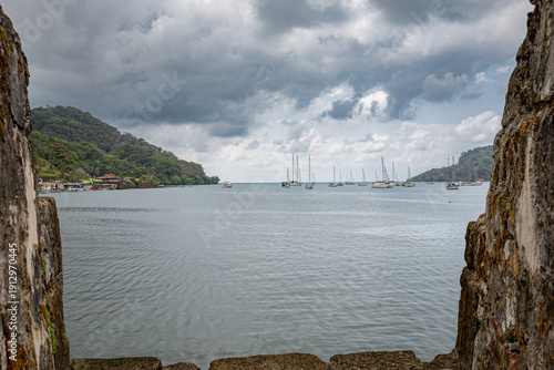 The view of the bay from the fort ruins - Portobelo, Panama