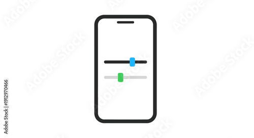 Smartphone with volume control interface.