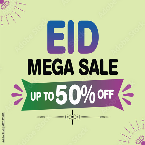 Eid mega sale discount advertisement