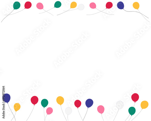 カラフルな風船のイラスト