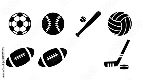 Collection of Various Sports Balls and Equipment.