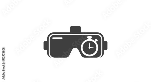 Virtual Reality Headset with Stopwatch.