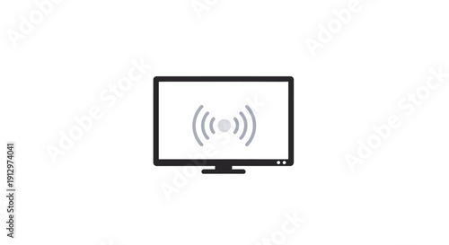 Television with Wi-Fi signal icon on screen.