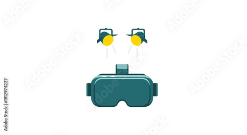 Virtual Reality Glasses Headset Device.