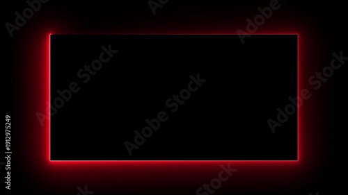 Glowing digital light edge rectangular abstract border frame. Neon rectangle frame animation Abstract glowing neon rectangle border frame Animation. Glowing line frame web neon box pattern.