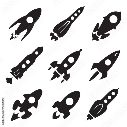 Space Rocket Symbol Icon Pack