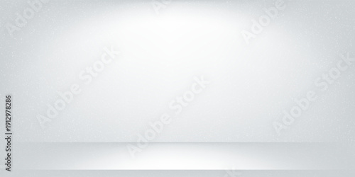 White grey studio room. Limbo light background. Abstract 3d gradient backdrop for product presentation. Minimal wall scene spotlight. Showcase, promotion display.