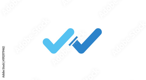 Blue Checkmarks Symbol Logo Verified.