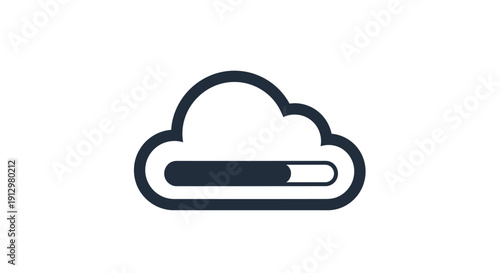 Cloud Computing Service Icon Symbol.