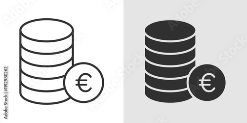 Business Euro Icon representing European currency, financial transactions, and corporate finance.