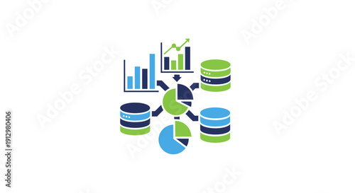 Business data analysis graph charts.