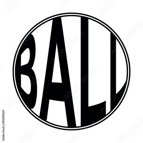 Bold BALL wordmark circular badge modern monochrome graphic symbol logo